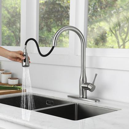 SUS 304 High Pull Down Sprayer Kitchen Faucet